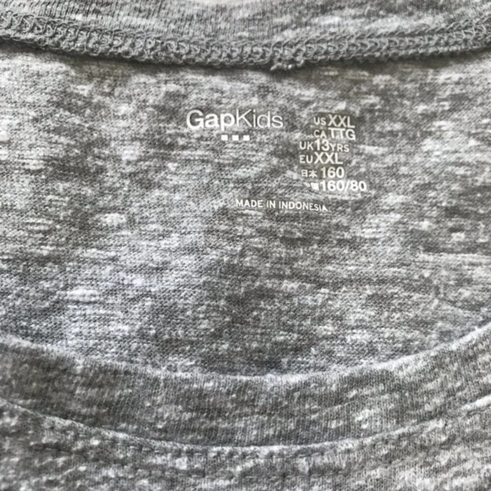 Gap kids Gray tee short sleeve floral graphic t-shirt size XXL Kids